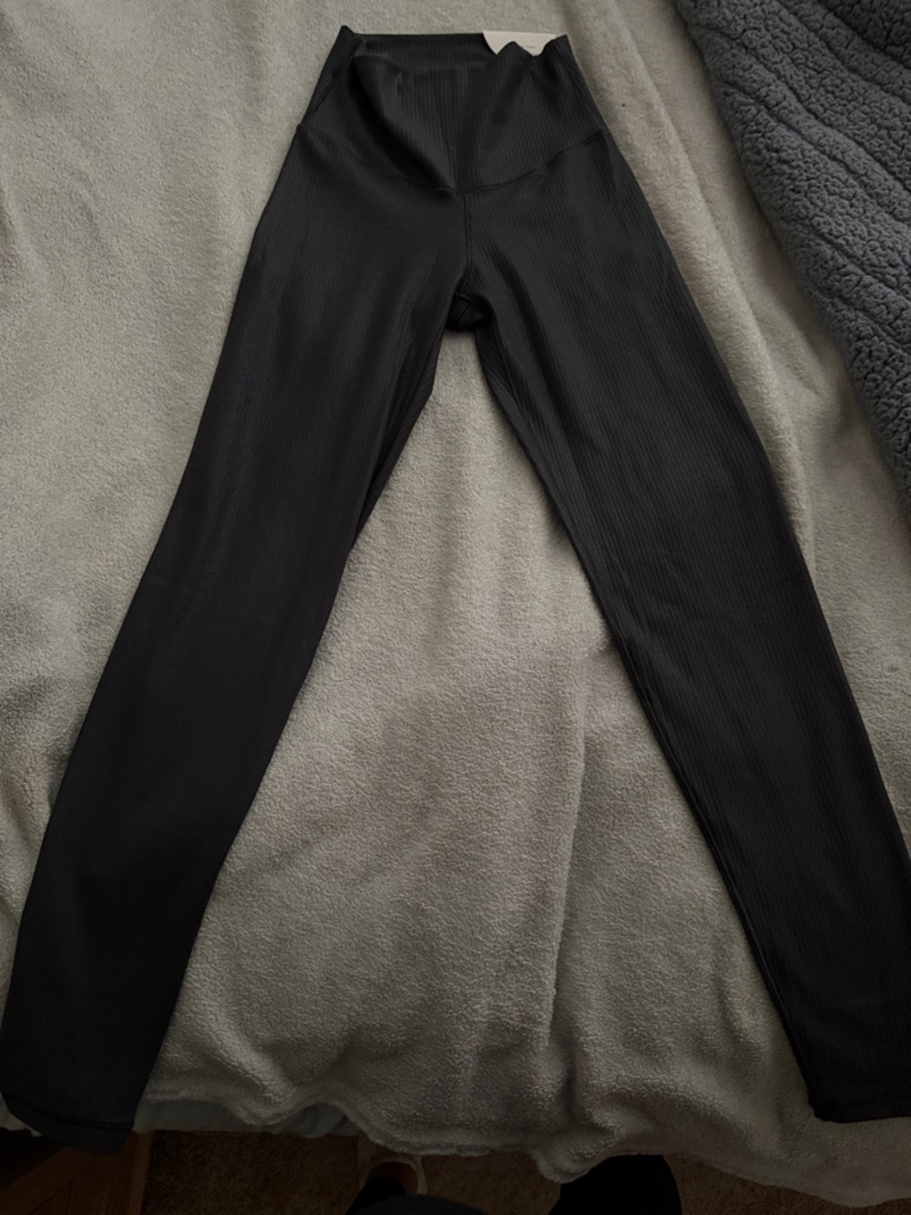 aerie Kids Black Ribbed Leggings